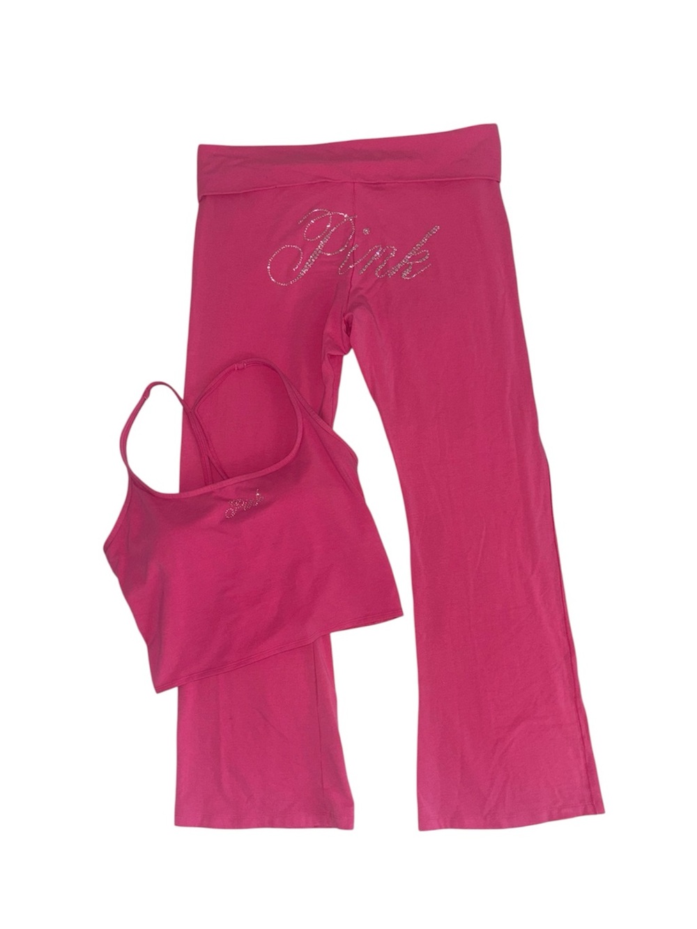 💗New Victoria’s Secret Pink Bling Flare Leggings Set Size XXL💗